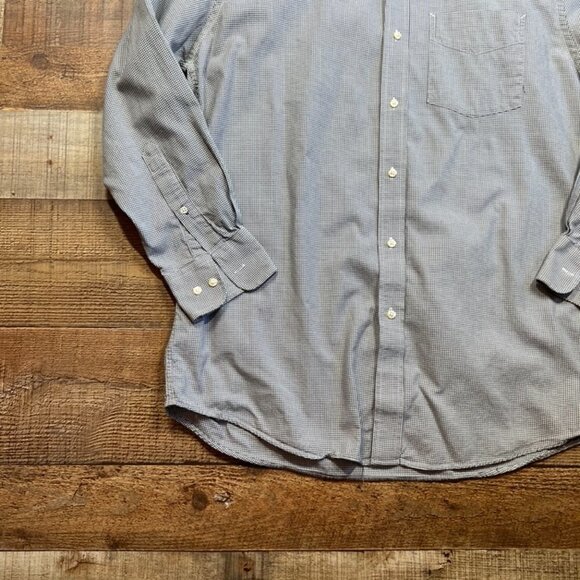 Men's Tommy Hilfiger Gray & White Houndstooth Button Down Shirt size L - Picture 2 of 5
